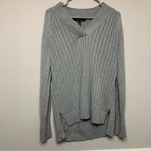 Gray tunic sweater